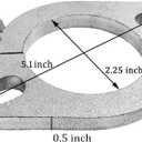 2 Packs 2.25 inch Split Flange Repair Kit, 2 Bolt 2.25"/57mm Exhaust Flange Flat Oval Split Flange Repair Replacement Kit