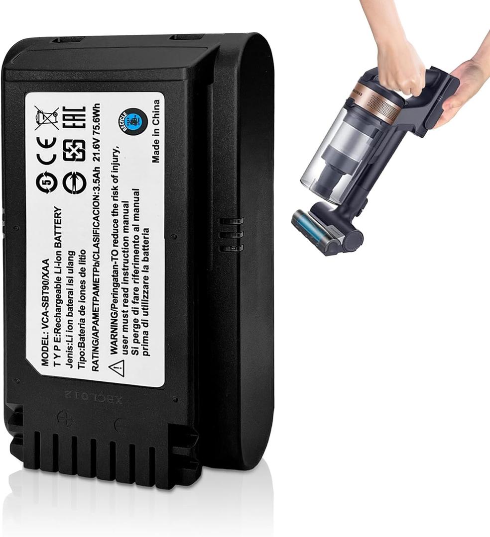 Battery for Samsung Jet60 Jet65 Jet70 Jet75 Jet90 Cordless Stick Vacuum Cleaner Battery, Replacement for VCA-SBTA60 VCA-SBT90 VCA-SBT90EB, NOT for Jet85 & Jet95 & Jet Bespoke