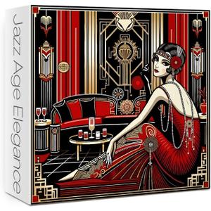 Vintage Wine Elegant Lady Puzzles for Adults 1000 Pieces. Beautiful Woman Crystal Aesthetic Jigsaw Puzzles. Challenging Colorful Diamond, Retro,Art Puzzles
