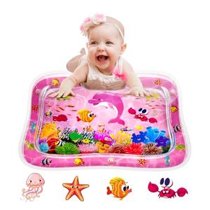 ZMLM Baby Tummy Time Water Mat for Babies: Baby Toys Gifts for Newborn Infant 3 6 9 12 Month Boy Girl Inflatable Activity Playmat Sensory Mat Toddler Belly Time Pat (Pink Dolphin)