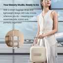 AMIRO M3 Cube Makeup Bag with Lighted Mirror, Stepless Brightness & 3 Color Modes, MagSafe Magnetic Mirror, Portable Travel Organizer with 1100lux Lighting, 4.5L Storage, Waterproof, 10 inches, White