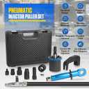 Upgraded Pneumatic Injector Removal Tool for Most Diesel Engines, 27PCS Diesel Injector Extractor with Handle, Pneumatic Hammer, 22 Different Adapters Labor-Saving Air Vibration Injector Puller