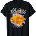 Chicken Tendies Heavy Metal World Tour Hardcore Music T-Shirt (Small, Black)