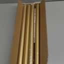 Gold Curtain Rods, Room Darkening Rod for Windows 48 to 90 Inches(4-7.5Ft), Wrap Around Curtain Rods, Heavy Duty Blackout Drapery, Modern Decorative Window Treatment Rod, Gold