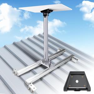 Adjustable Stainless Steel Starlink Gen 3 Roof Mount for Standing Seam Metal Roof, 0-30 Adapter