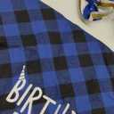 LMSHOWOWO Dog Birthday Bandana, Adhesive Number For Dog Party Decorations, Blue, Large