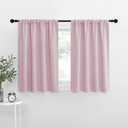 NICETOWN Blackout Curtains for RV Windows, Baby Pink, 29" by 20", 2 Panels, Room Darkening Window Curtain Panels, Easy-Care Solid Thermal Insulated Draperies/Drapes for Daughter Room