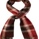 Classic Buffalo-Check Narrow Scarf for Women Men Winter Scarves Scottish Tartan Plaid Scarf Soft Warm Feel 14X78in