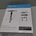 Studio Monitor Stands Clamp On Desktop Speaker Stand Pair, Heavy Duty Riser Tilt Height Adjustable, Universal Music Booth Desk Audio Mount Tray for Subwoofer Surround Sound Bookshelf Laptop