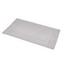 Amazon Basics Banded Bathroom Bath Rug Mat, Machine Washable, 100% Cotton, 31" x 20", Light Gray