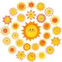 Nezyo 200 Pcs Back to School Sunshine Cutouts Bulletin Board Decorations