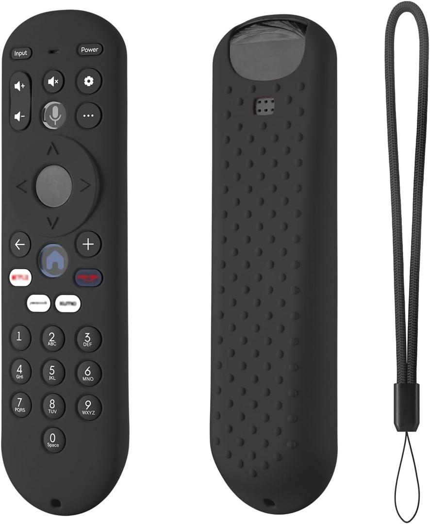 Silicone Remote Control Cover for Xumo TV Remote Xumo Stream Box Voice Remote RC3401 Protective Case Sleeve (Black)