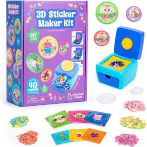 Educational Insights 3D Sticker Maker Kit - Craft Kit for Kids, Mess Free Activity, Make Your Own Sticker Machine, DIY Puffy Stickers for Kids, Creative Gifts, Boys & Girls Ages 5+
