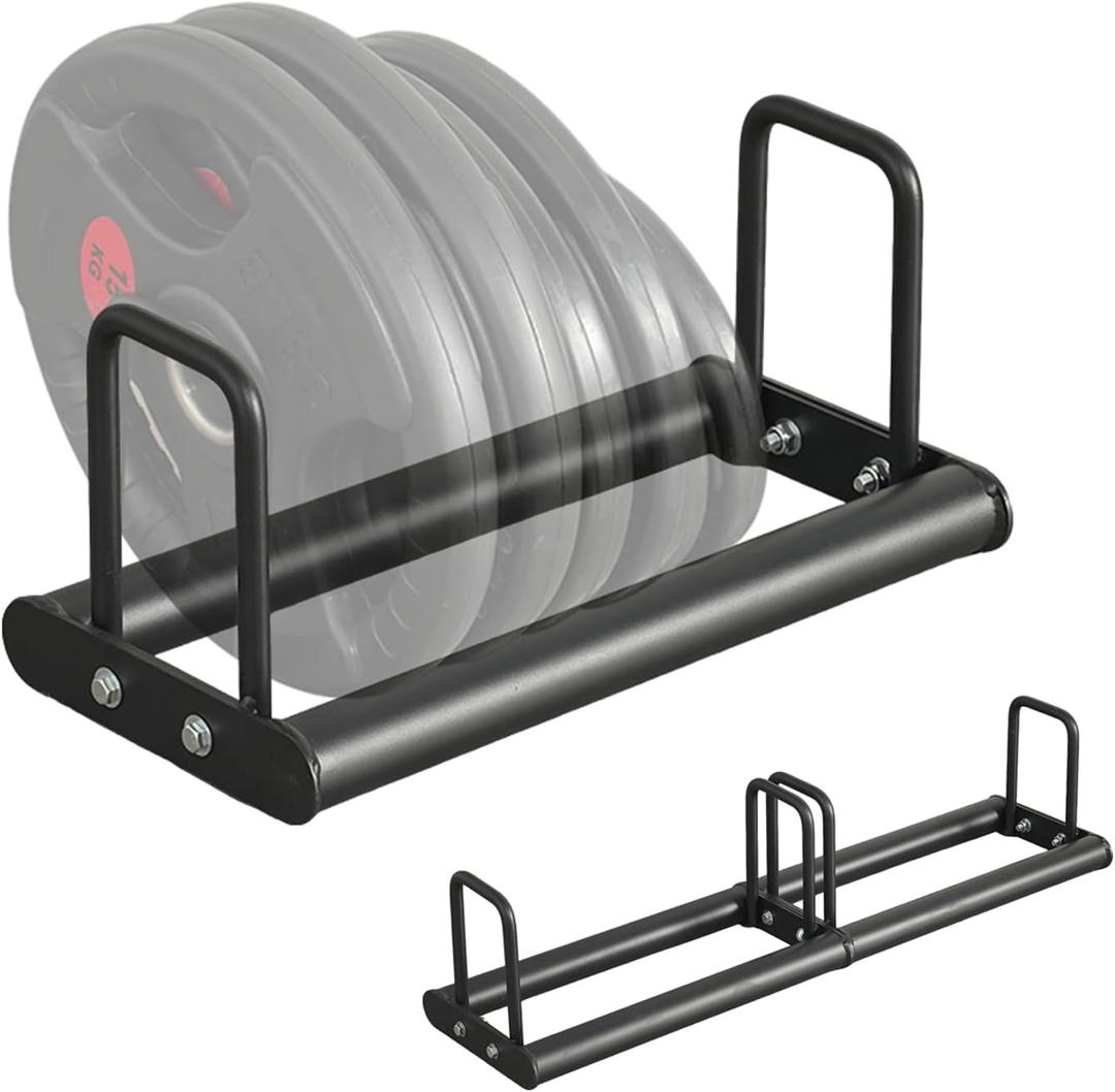 1PC Weight Plate Rack for Home Gym - Weights Rack for Plates Use Singly or Combine Multiple Units | Olympic Weight Plate Rack Up to 660 LBS - New Model Bumper Plate Rack for Easy Plate Changes