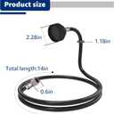 Shampoo Bowl Sink Hose with Sprayer,Salon Spray Head Attachment for Shampoo Bowl Faucet Vacuum Breaker, Salons Sink, Barber Shop, Spa, 1/4" Thread, 46" Long