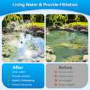 POPOSOAP Pond Filter with Pump Fountain Kits Built-in UV Clarifier, 660GPH/40W Pond Filters for Outdoor Ponds Clearing, Garden Fish Tank, Aquarium, and Add Water Features