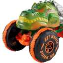 Hot Wheels Monster Trucks Remote-Control Toy Vehicle, 1:15 Scale Rageasaur RC with Grip Action Tires for Off-Roading & Wheelie Stunting