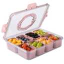 COOK WITH COLOR Snackle Box for Kids Lunch Box and Snack Container, Rose