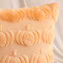 Artscope Fall Pillow Covers 18 x 18 Set of 2 Decorative Autumn Harvest Holiday Pumpkin Throw Pillow Cases Soft Plush Faux Fur Couch Cushion Case for Farmhouse Halloween Sofa Bed Room Decor-Light Gold