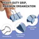 180 Pack Colored Binder Clips Bulk, 4 Size Assortment Includes Large, Medium, Small, Mini Metal Clips (1.26, 1, 0.75, 0.6), Heavy-Duty Metal Paper Clamps for Office & School Supplies