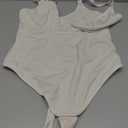 FeelinGirl Shapewear Bodysuits for Women Tummy Control Body Suits Deep V Neck Thong Body Shaper L