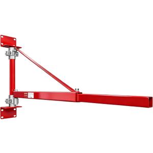 Wall Mount Jib Crane,1320 Lbs Max Load Capacity,Hoist Swing Arm with 180° Swivel Adjustable Pole,Heavy Duty Electric Hoist Support Arm for Hoist, Scaffolding Lift, Workshop, Garage, Warehouses