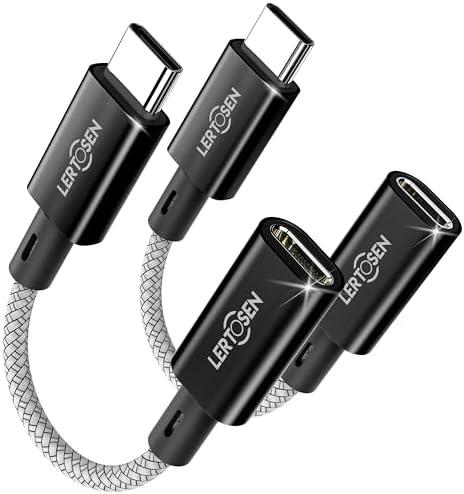 2 Pack Lightning to USB C Adapter,Lightning Female to USB C Male Cable Adapter Type C Charger Connector for iPhone 17 16 15 Pro Max Plus,Samsung S25/S24/S23,Fast Charging & Data Sync,Not for Audio/OTG