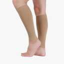 Lin Performance Medical Calf Compression Sleeve for Women and Men Lightweight Footless Socks for Nurses, Pregnant, Travel and Flight, Varicose Veins, Post Surgery Recovery, Edema
,M