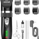oneisall Quiet Cat Clippers for Matted & Long Hair, 2-Speed Cordless Pet Shaver Grooming Kit for Cats, Small Dogs & Animals (Black)