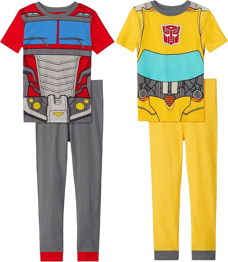 Transformers Little/Big Boy's 4 Piece Cotton Pajama Set Size 6