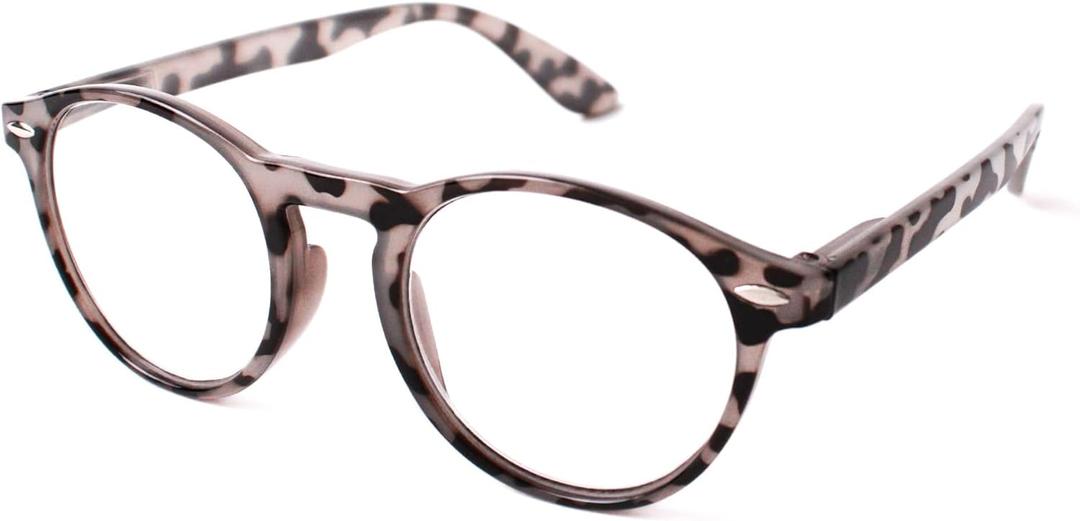 Visionary Series Reading Glasses - Unisex Adults Corrective Eyeglasses, Lightweight Polycarbonate (Black and White)