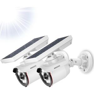 OOSSXX Wire Free Solar Motion Light Outdoor Motion Sensor Solar Powered Wireless Brightest Floodlights Spot Lighting Waterproof Spotlight Home Security LED Lights Activated Detector 2 Pack