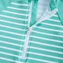 uideazone Baby Toddler Boys Zipper Rash Guard Swimsuit UPF 50+ One Piece Beach Swimwear Bathing Suits 3-36 Months (Stripe Blue)