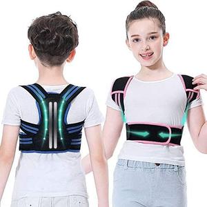 Lexniush Professional Posture Corrector for Kids, Adjustable Upper Back Posture Brace for Teenagers Boys and Girls Under Clothes Spinal Support to Improves Slouch, Prevent Humpback, Relieve Back Pain (Medium (Pack of 1), Blue)