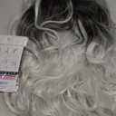 Colorful Queen Ombre Grey Wig 26 Inch Long Wavy Gray White Wigs for Women Curly Wig Heat Resistant Synthetic Lace Wig Natural Looking for Halloween Cosplay Daily Use