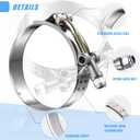 14Pack 2" T Bolt Hose Clamps - 304 Stainless Steel Turbo Intake Clamp for Turbo Tubes, Intercooler Pipes, Heavy Duty Radiator Hose Clamps Adjustable Range 58mm-65mm for 2" Hose ID