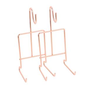 CONGARTENO 8pcs Mug Organizer Stand Rose Gold Tea Cup Rack for Kitchen Countertop Space-Saving Storage for Mugs and Cups