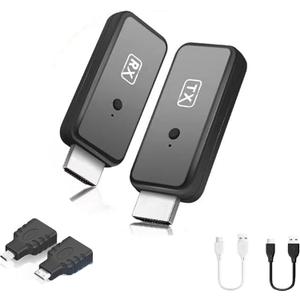 T81 Wireless HDMI Transmitter and Receiver, Plug & Play Portable Wireless HDTV Extender Kit for Streaming Video and Audio to HDTV/Projector/Monitor. (Random White or Black USB Cable)