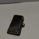 Defencase Compatible with iPhone 13 Case Wallet with RFID Blocking Card Holder for Women and Men, Fashion PU Leather Magnetic Snap Flip Zipper Strap Wallet Phone Case Fit for iPhone 13 6.1", Coffee