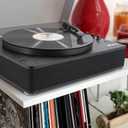 Record Player Vinyl Turntables with Built-in Speakers and USB Play&Recording Belt-Driven Vintage Phonograph Record Player 3 Speed for Entertainment and Home Decoration(Black Wood)