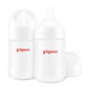 Pigeon Silicone Coating Baby Bottles, Wide Neck, 5 oz, Pack of 2