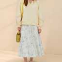 Gacaky Sweatshirt for Women Oversized Fleece Embroidered Crochet Cropped Pullover Tops Fall Fashion Outfits Clothes, Large