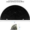 18 Acrylic Bubble Half Dome Mirror with Black Rim, Round Indoor Security Mirror for Driveway Safety Spots, Outdoor Warehouse Side View, Circular Wall Mirror for Office Use - Vision Metalizers (DPB1812)