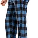 DG Hill 1 Pack or 3Pack Mens PJ Pajama Pants Bottoms Fleece Lounge Pants Sleepwear Plaid PJs with Pockets Microfleece, Large