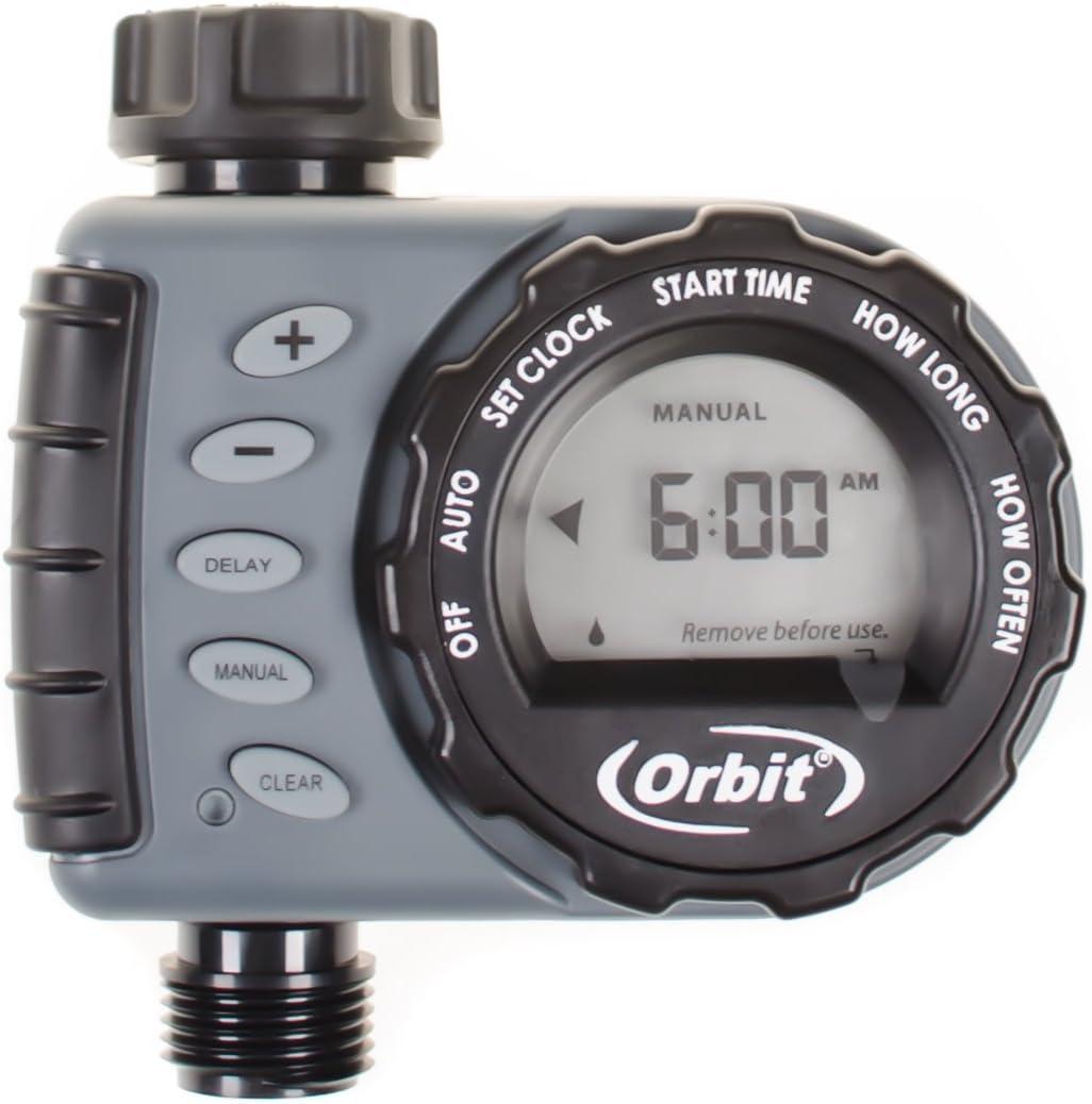 2 pack Orbit Digital Hose Sprinkler Irrigation Timer for Vacation Lawn, Plant, and Garden Watering (1 Valve)