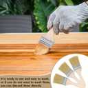 Chip Paint Brushes Bulk 2 Inch Natural Bristle Wooden Satin Brushes for Paint, Wood, Glue, Varnish, Wood, Wall, Art and Craft Supplies (Pack of 100)