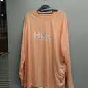 HUK Men's Pursuit Heather Long Sleeve, Fishing Shirt (3X-Large, Peach Nectar Heather)