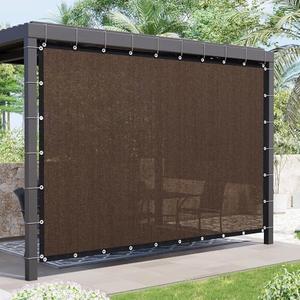 VOXBIN 90% Shade Cloth, Outdoor Sun Shade Cover with Grommets, UV Block Shade Fabric for Patio, Backyards, Carport, Garden 8x10 FT, Mocha