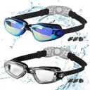COOLOO Kids Swim Goggles, 2 Packs Swimming Goggles for Kids Girls Boys