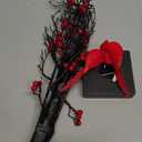 Cardinal Red Berries Tree Table Decoration Light for Tabletop Centerpiece Christmas Decorations, LED Warm Light Up Christmas Tree LED Fairy Spirit Tree Lamp with 3 AA Battery & USB Plug